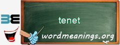 WordMeaning blackboard for tenet